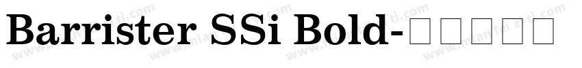 Barrister SSi Bold字体转换